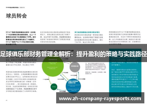足球俱乐部财务管理全解析：提升盈利的策略与实践路径